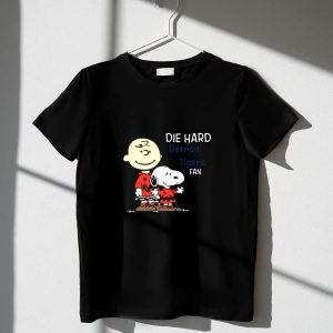 Die Hard Detroit Tigers Snoopy & Charlie Brown T-Shirt For Sports Fans