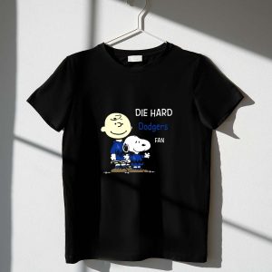 Die Hard Dodgers Fan Snoopy & Charlie Brown Graphic T-Shirt