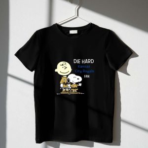 Snoopy & Charlie Brown Kansas City Royals Fan T-Shirt - Die Hard Design