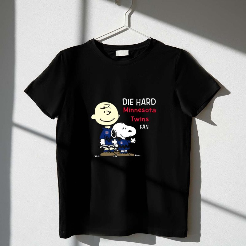 Die Hard Minnesota Twins Fan Snoopy and Charlie Brown T Shirt t shirt 1 1