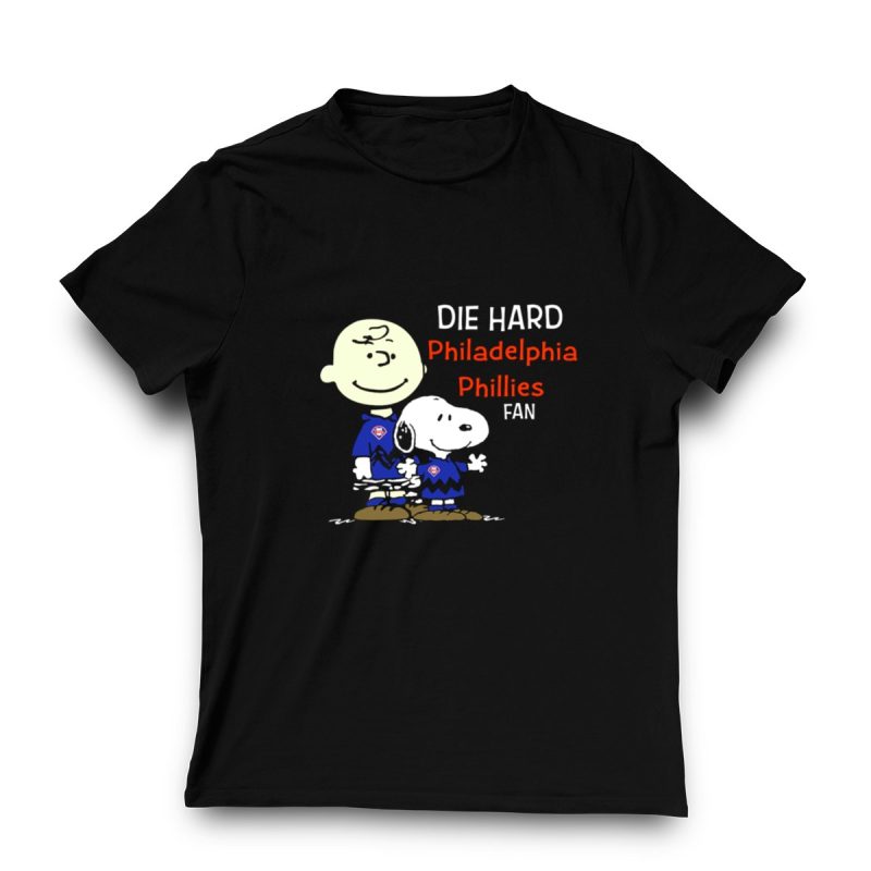Die Hard Philadelphia Phillies Snoopy & Charlie Brown Graphic T-Shirt - Image 3