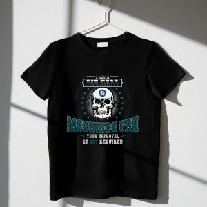 Die Hard Seattle Mariners Fan Skull Graphic T-Shirt For Baseball Lovers