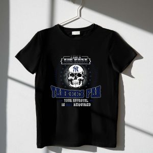 Die Hard Yankees Fan Skull Design T-Shirt - No Approval Needed