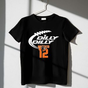 Dilly Dilly Machado 12 Baltimore Orioles Football T-Shirt - Fan Apparel