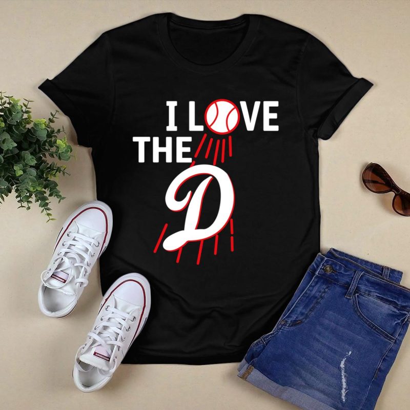 I Love the D Dodgers T-Shirt - Stylish Fan Gear for Baseball Lovers - Image 5
