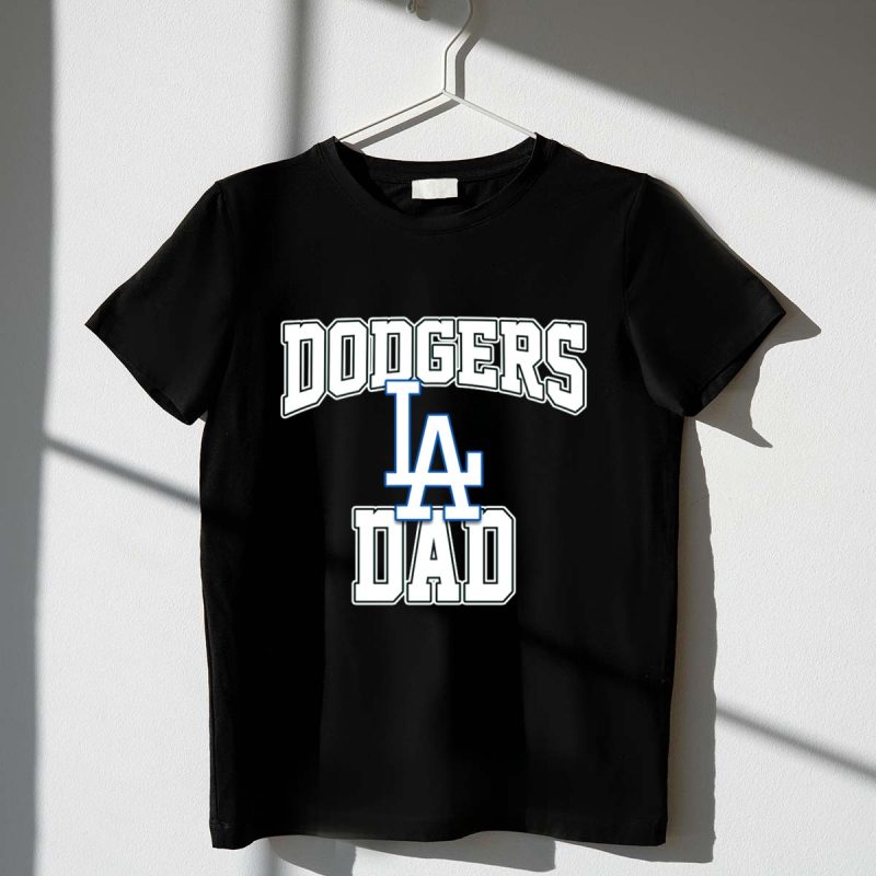 Dodgers LA Logo Dad Baseball T Shirt.jpeg t shirt 1 1