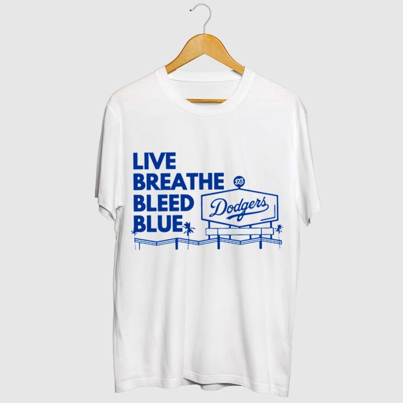Los Angeles Dodgers Live Breathe Bleed Blue T-Shirt for Fans - Image 2