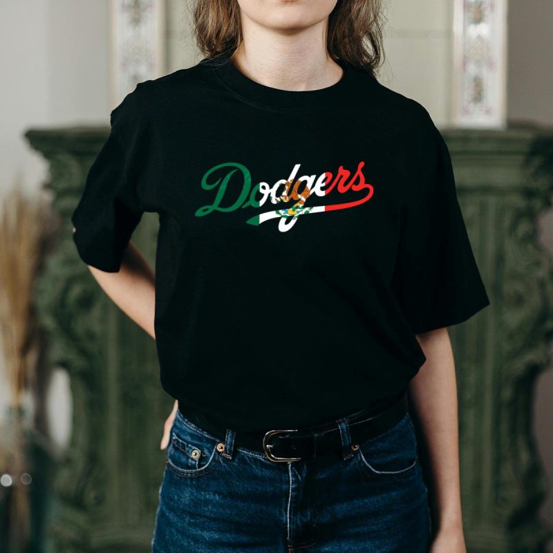 Mexican Flag Dodgers T-Shirt - Celebrate Your Team in Style! - Image 2