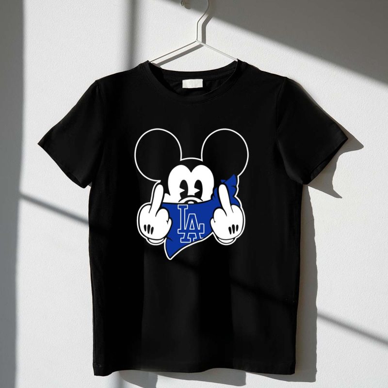 Dodgers Mickey LA Bandana Gesture T Shirt.jpeg t shirt 1 1
