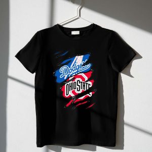 Ohio State Dodgers Hidden Logos Torn Reveal T-Shirt - Unique Graphic Tee