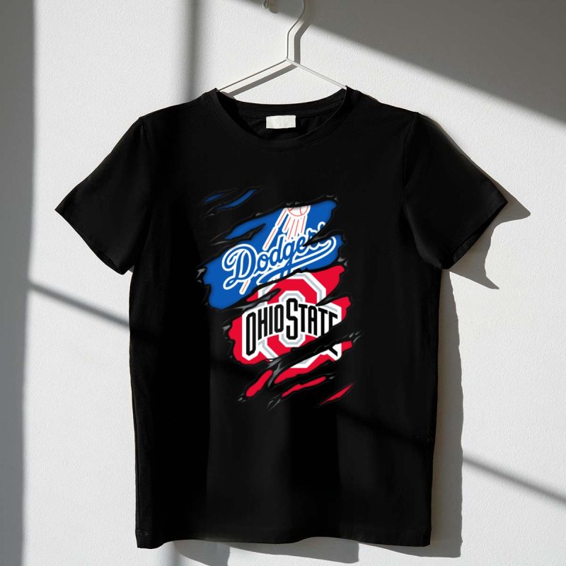 Dodgers Ohio State Hidden Logos Torn Reveal T Shirt.jpeg t shirt 1 1
