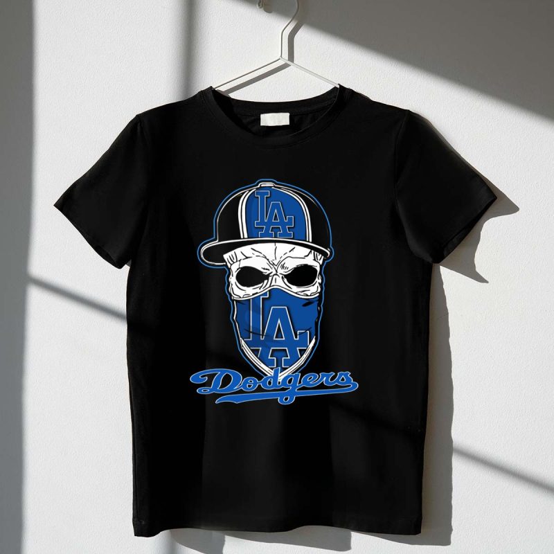 Dodgers Skull Hat LA Los Angeles T Shirt.jpeg t shirt 1 1
