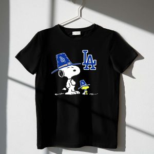 La Dodgers Snoopy Pilgrim Hat Peanuts T-Shirt For Fans And Collectors