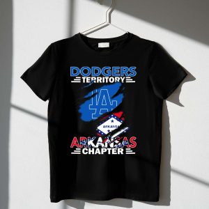 Los Angeles Dodgers Arkansas Chapter Logo State Flag T-Shirt