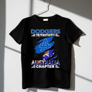 Dodgers Territory Australia Chapter La Logo T-Shirt With Australian Flag
