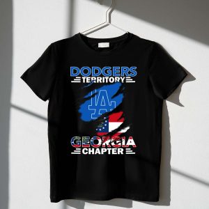 Dodgers Territory La Georgia Chapter American Flag T-Shirt For Fans