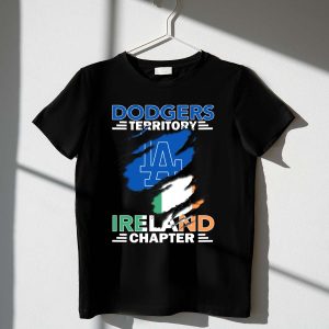 Dodgers Territory La Logo Irish Flag T-Shirt For Fans
