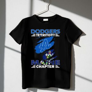 La Dodgers Territory Maine Chapter State Flag T-Shirt - Stylish Fan Tee