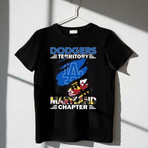 Dodgers Territory Maryland Chapter La Logo & Maryland Flag T-Shirt