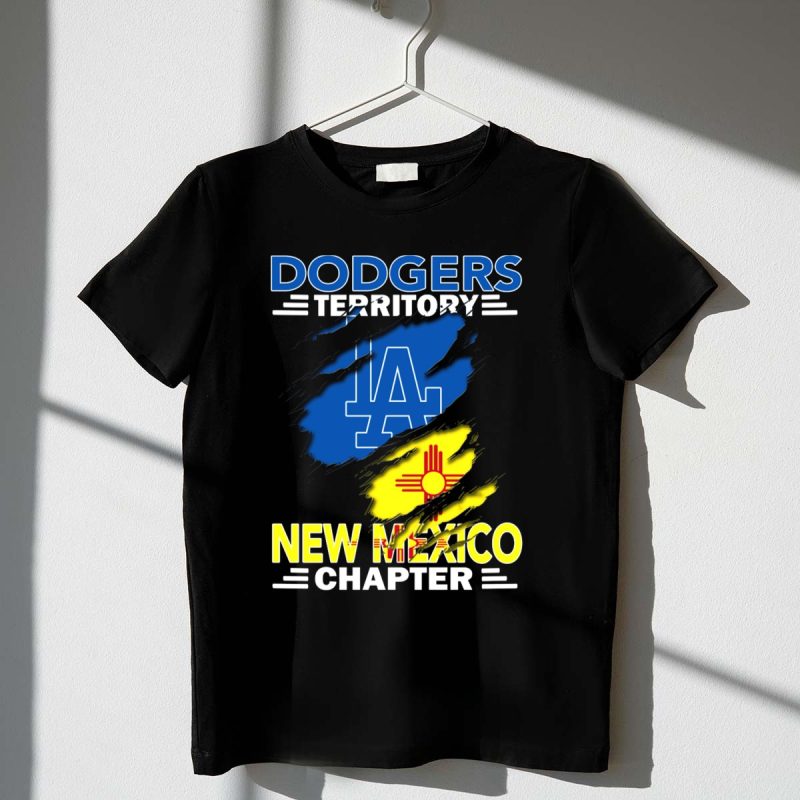Dodgers Territory New Mexico Chapter LA Logo and Zia T Shirt.jpeg t shirt 1 1