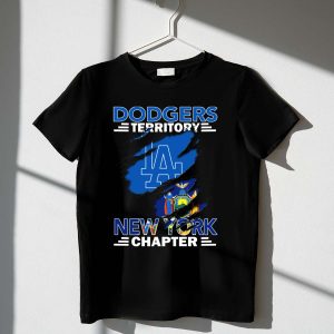 La Logo Dodgers Territory New York State Flag T-Shirt For Fans
