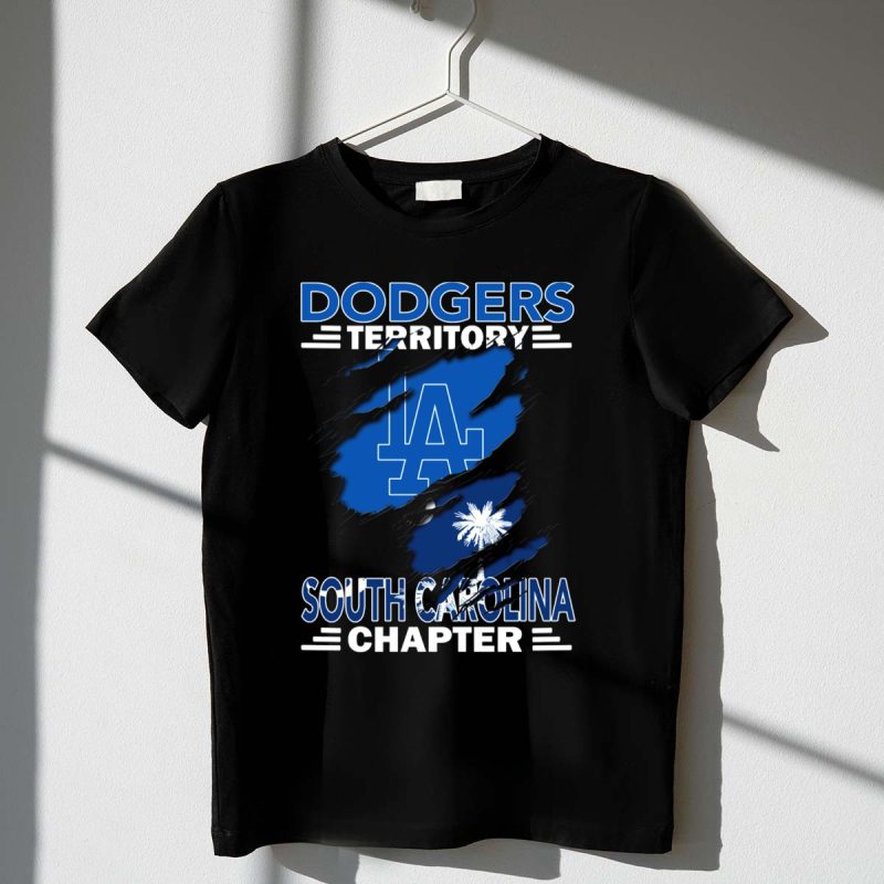 Dodgers Territory South Carolina Chapter LA Logo Palmetto Rip T Shirt.jpeg t shirt 1 1