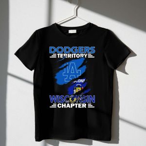 La Dodgers Territory Wisconsin Chapter Blue T-Shirt With Logo