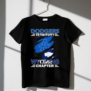 Los Angeles Dodgers Wyoming Chapter Buffalo Flag T-Shirt For Fans