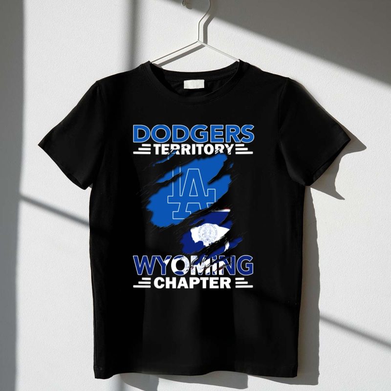 Dodgers Territory Wyoming Chapter LA Logo Buffalo Flag T Shirt.jpeg t shirt 1 1