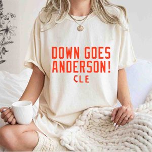Down Goes Anderson Cle Cleveland Guardians T Shirt