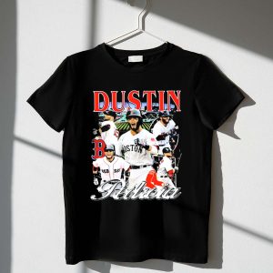 Dustin Pedroia Boston Red Sox Action Montage T-Shirt For Fans