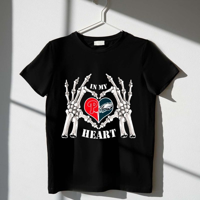Eagles Phillies Skeleton Hands T-Shirt – Heartfelt Graphic Tee