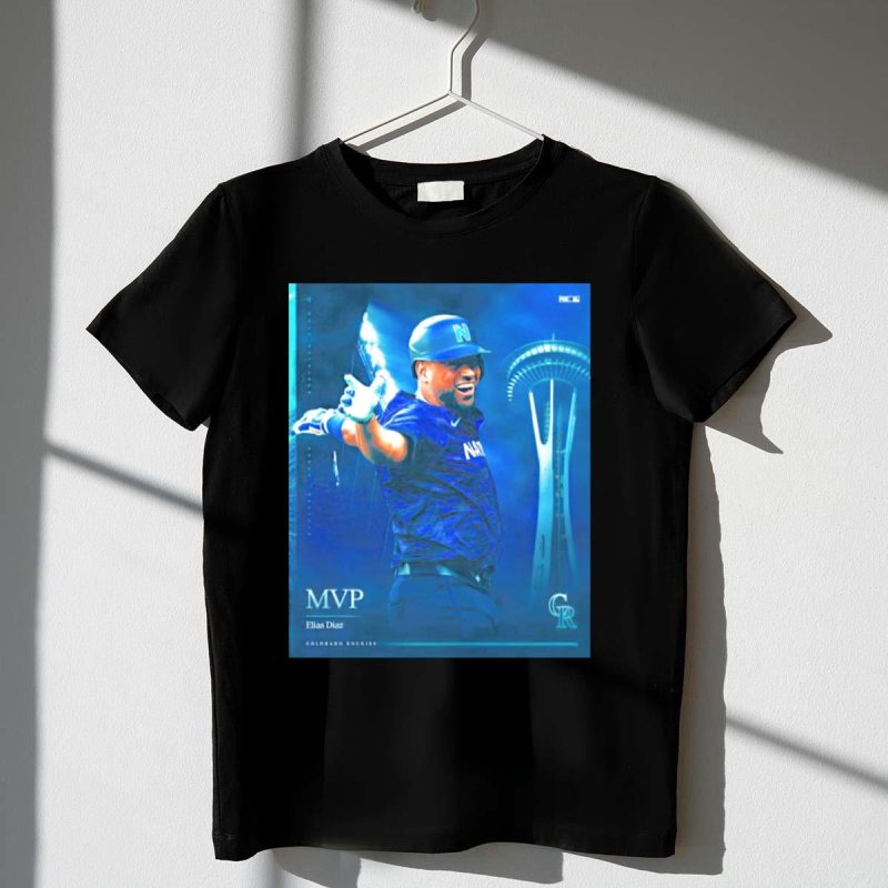 Elias Diaz MVP Colorado Rockies Seattle Skyline T Shirt t shirt 1 1