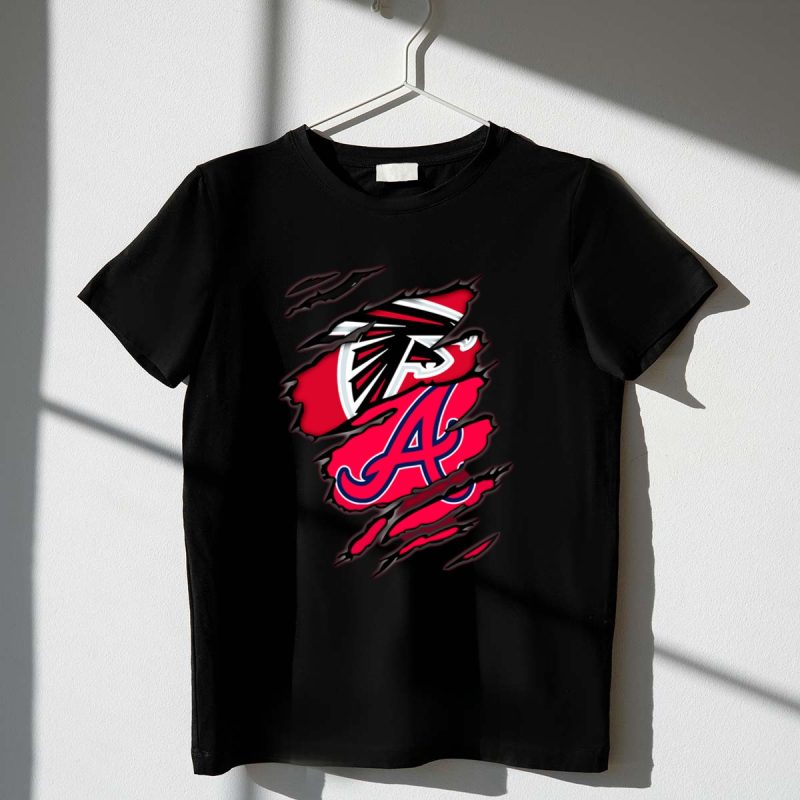 Falcons Braves Dual Design T-Shirt For Sports Fans