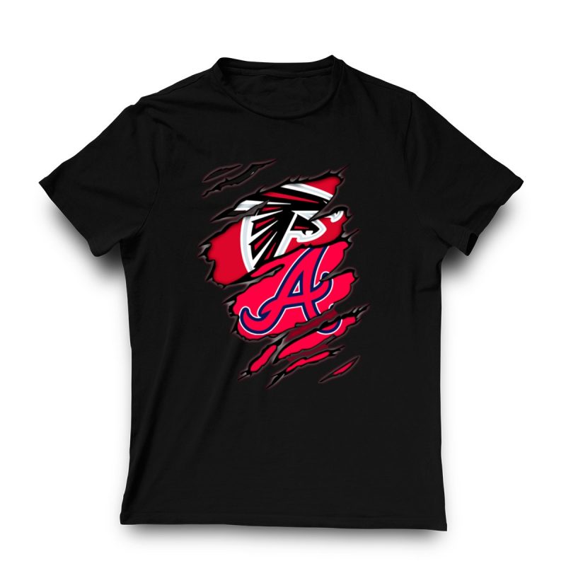 Falcons Braves Dual Design T-Shirt For Sports Fans - Image 3