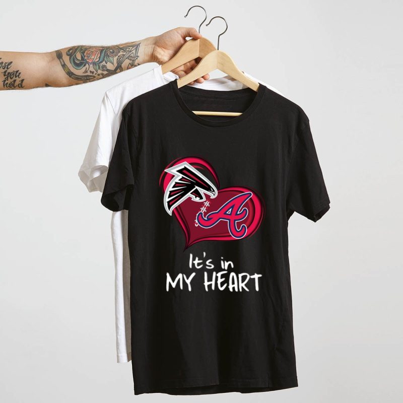 Falcons Braves It'S In My Heart T-Shirt - Perfect Fan Apparel - Image 4