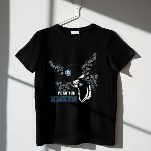 Seattle Mariners Cap T-Shirt With Fear The Mariners Skull Design