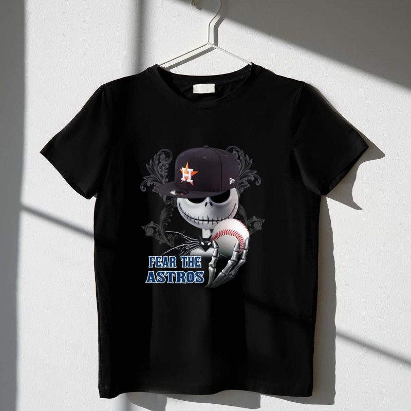 Fear the Astros Jack Skellington Ball Halloween shirt t shirt 1 1