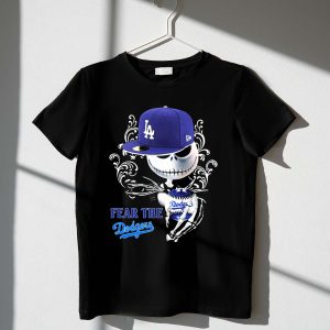 Jack Skellington La Dodgers T-Shirt - Fear The Dodgers Baseball Scene