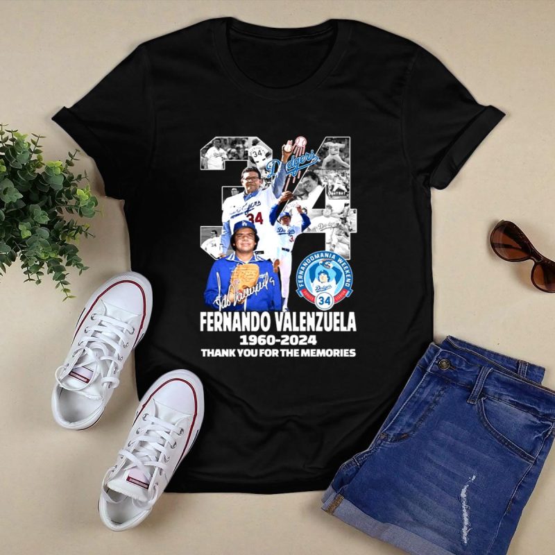 Fernando Valenzuela No 34 Los Angeles Dodgers Vintage T-Shirt 1960-2024 - Image 5