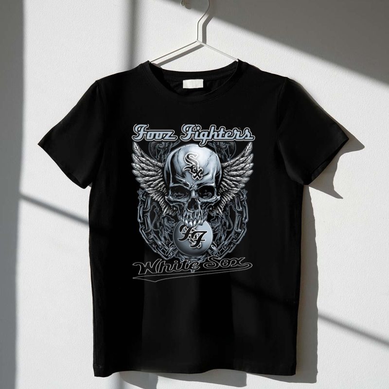 Foo Fighters Chicago White Sox Skull Wings T Shirt t shirt 1 1
