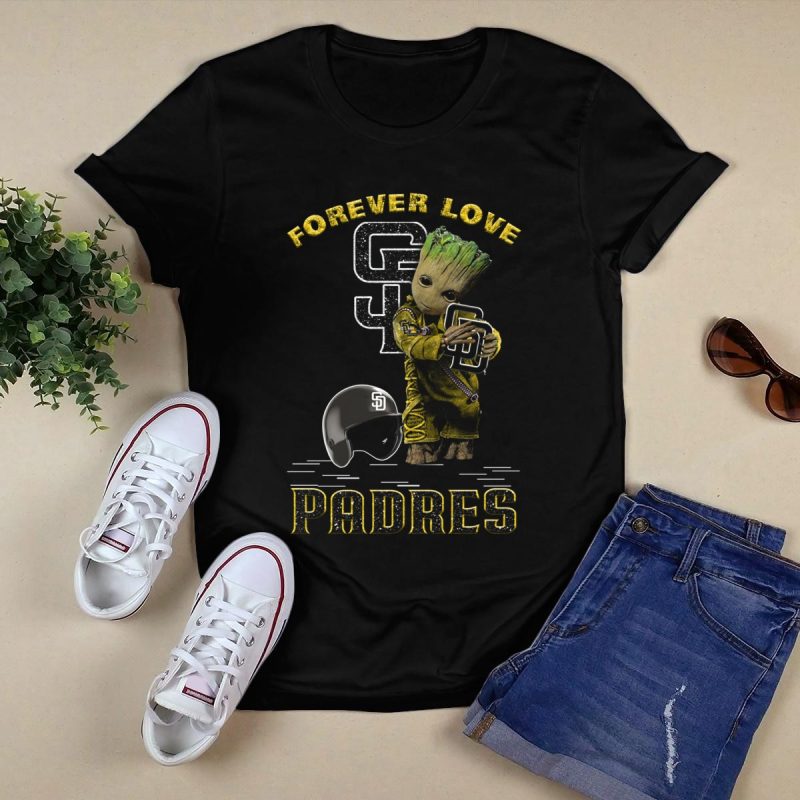 Forever Love Groot San Diego Padres Fans T Shirt Black 1