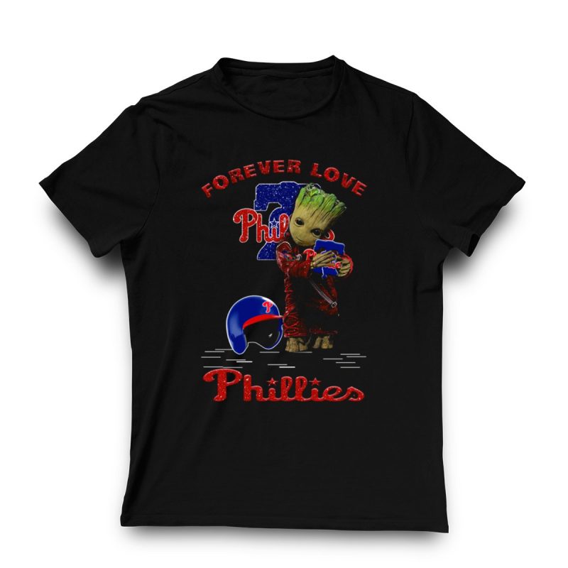 Forever Love Phillies Groot T-Shirt for Passionate Philadelphia Fans - Image 3