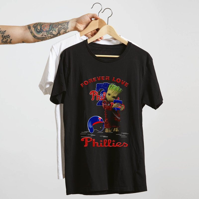Forever Love Phillies Groot T-Shirt for Passionate Philadelphia Fans - Image 4