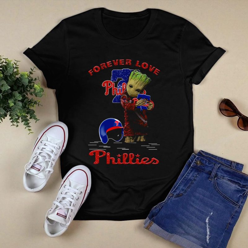 Forever Love Phillies Groot T-Shirt for Passionate Philadelphia Fans - Image 5