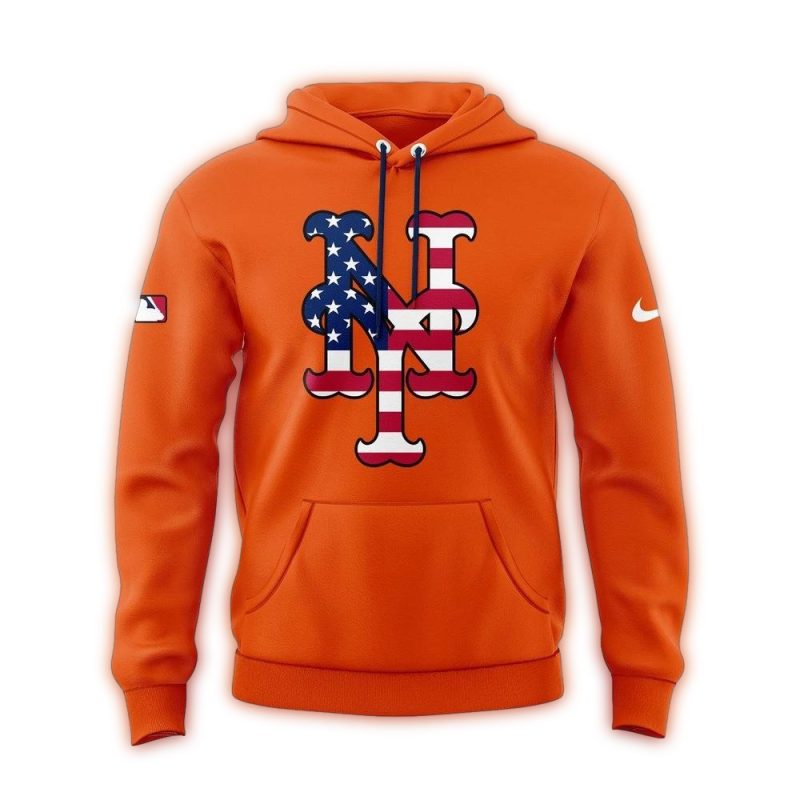 Fourth of July New York Mets All over Print Hoodie 1