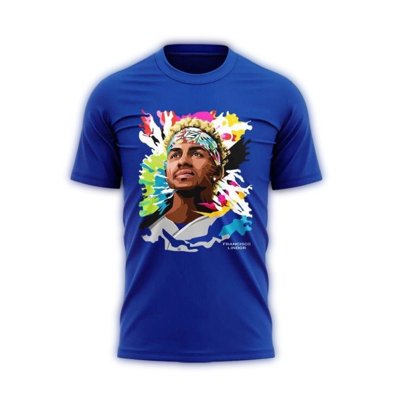 Francisco Lindor New York Mets Art All over Print T Shirt 1