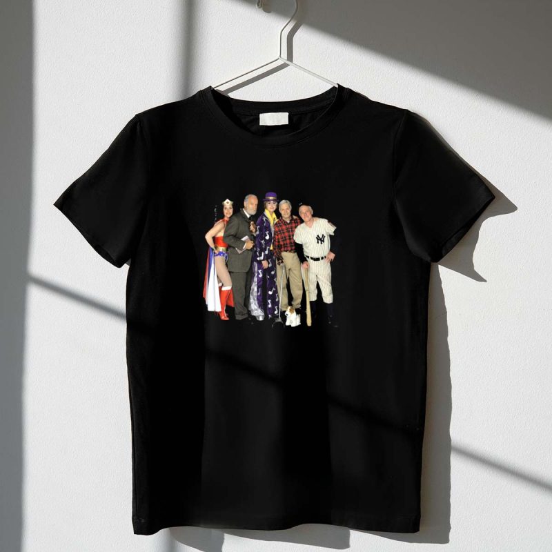 Frasier Cast in Iconic Costumes Featuring Wonder Woman and Yankees Uniform T Shirt t shirt 1 1
