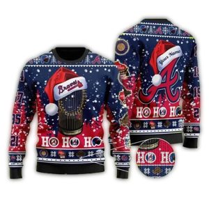 Atlanta Braves 2021 World Series Champions Ugly Christmas Sweater