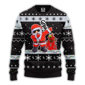 Funny Chicago White Sox Santa Dab Christmas Ugly Sweater